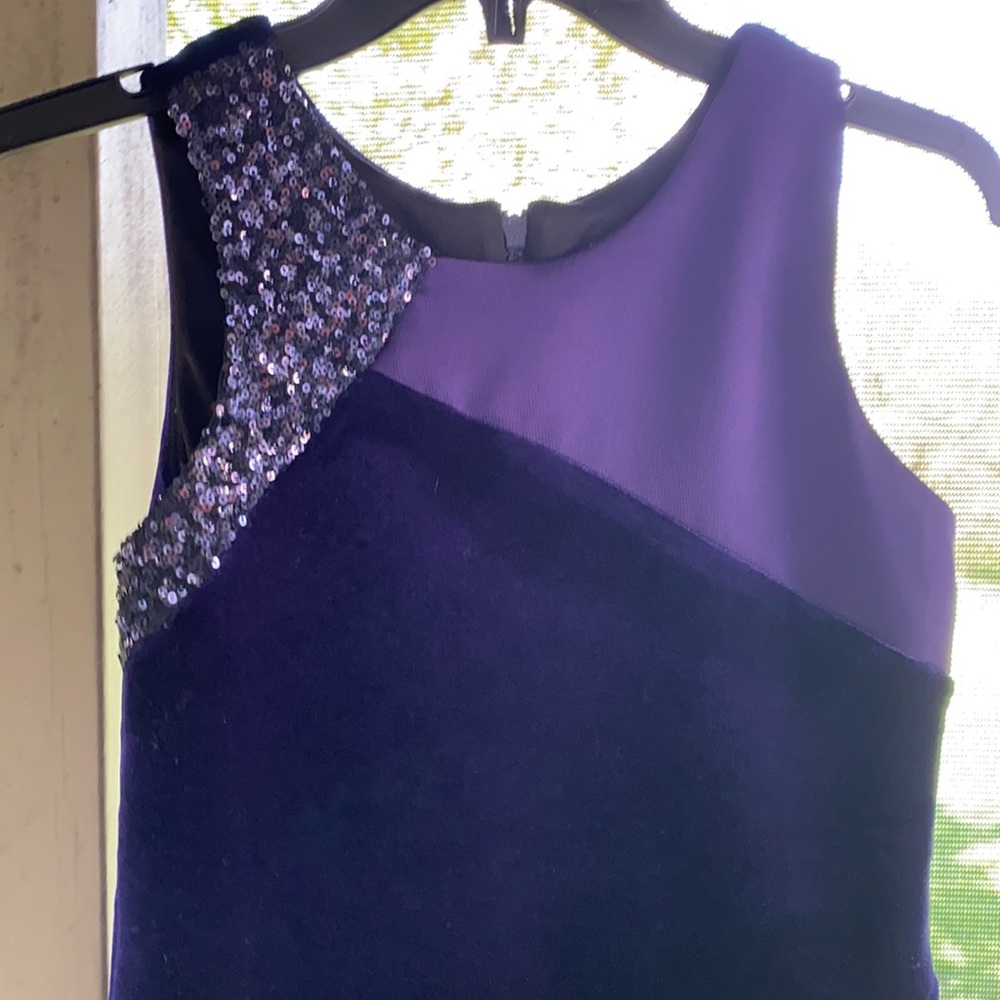 Purple velvet dress